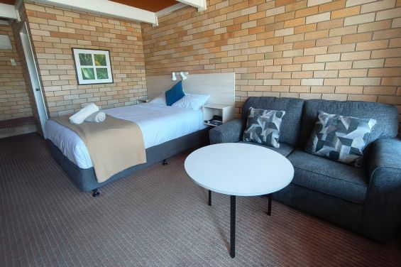 Queen - queen-size bed and sofa